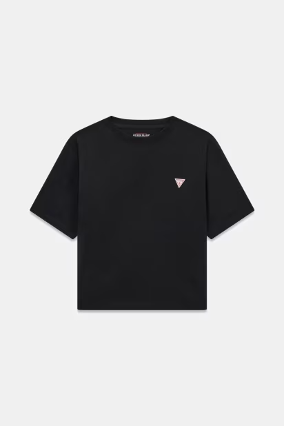 T-shirt Básica Boxy Mini Triângulo Preto - Guess Jeans 4
