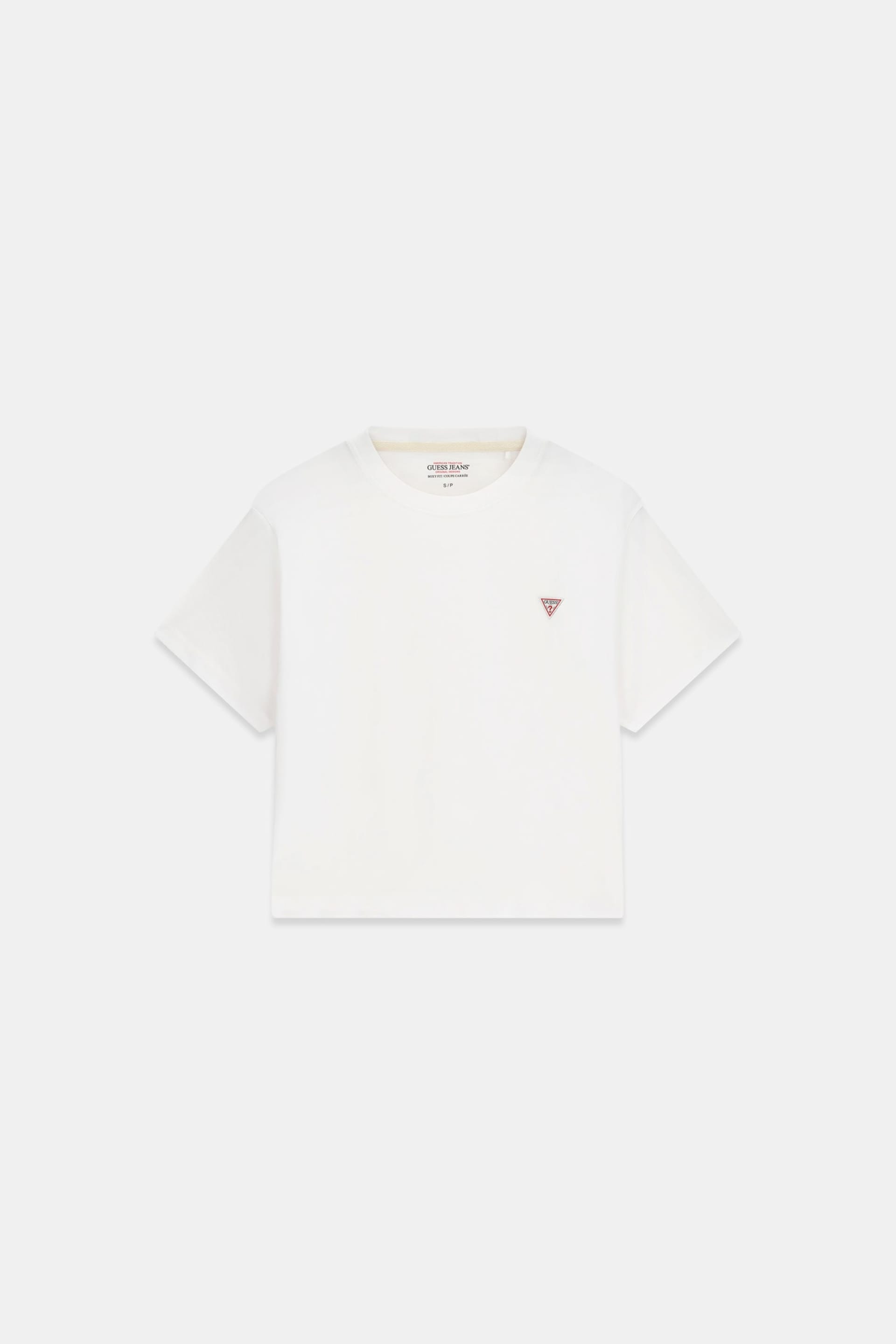 T-shirt Básica Boxy Mini Triângulo Branco - Guess Jeans 4