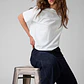 T-shirt Básica Boxy Mini Triângulo Branco - Guess Jeans - thumbnail 3