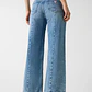 Calças Wide Leg com Costuras Ganga- Guess Jeans - Thumbnail 3