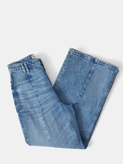 Calças Wide Leg com Costuras Ganga- Guess Jeans 5