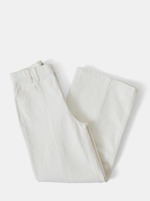 Calças Wide Leg com Costuras Branco - Guess Jeans  5