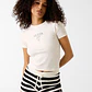 T-shirt Mini & Me Slim Curta  Creme - Guess Jeans - Miniatura 1