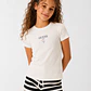 T-shirt Mini & Me Slim Curta  Creme - Guess Jeans - Miniatura 2