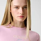 T-shirt Mini & Me Slim Curta Rosa - Guess Jeans  - Miniatura 4