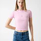T-shirt Mini & Me Slim Curta Rosa - Guess Jeans  - Miniatura 1