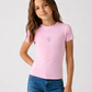 T-shirt Mini & Me Slim Curta Rosa - Guess Jeans  - Miniatura 2