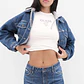 Casaco em Ganga com Capuz Cinza - Guess Jeans - vignette 2