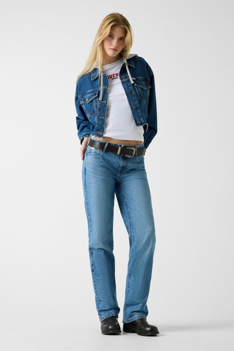 Casaco em Ganga com Capuz Cinza - Guess Jeans 3