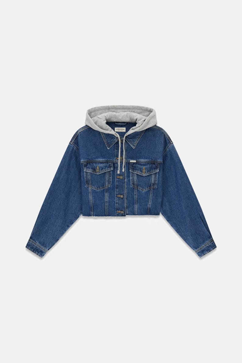 Casaco em Ganga com Capuz Cinza - Guess Jeans 5