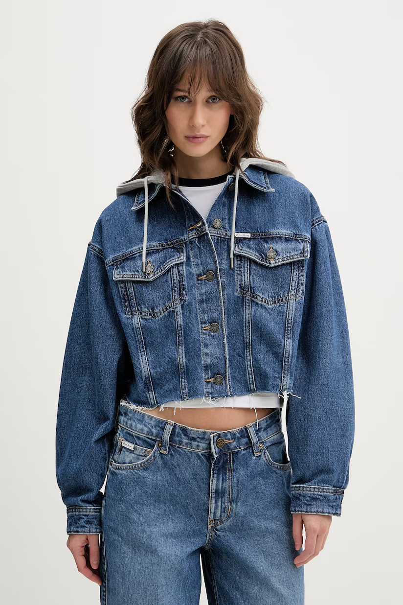 Casaco em Ganga com Capuz Cinza - Guess Jeans 1