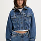 Casaco em Ganga com Capuz Cinza - Guess Jeans - vignette 1