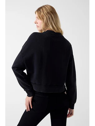 Sweat Preto Carbono - Guess Jeans 