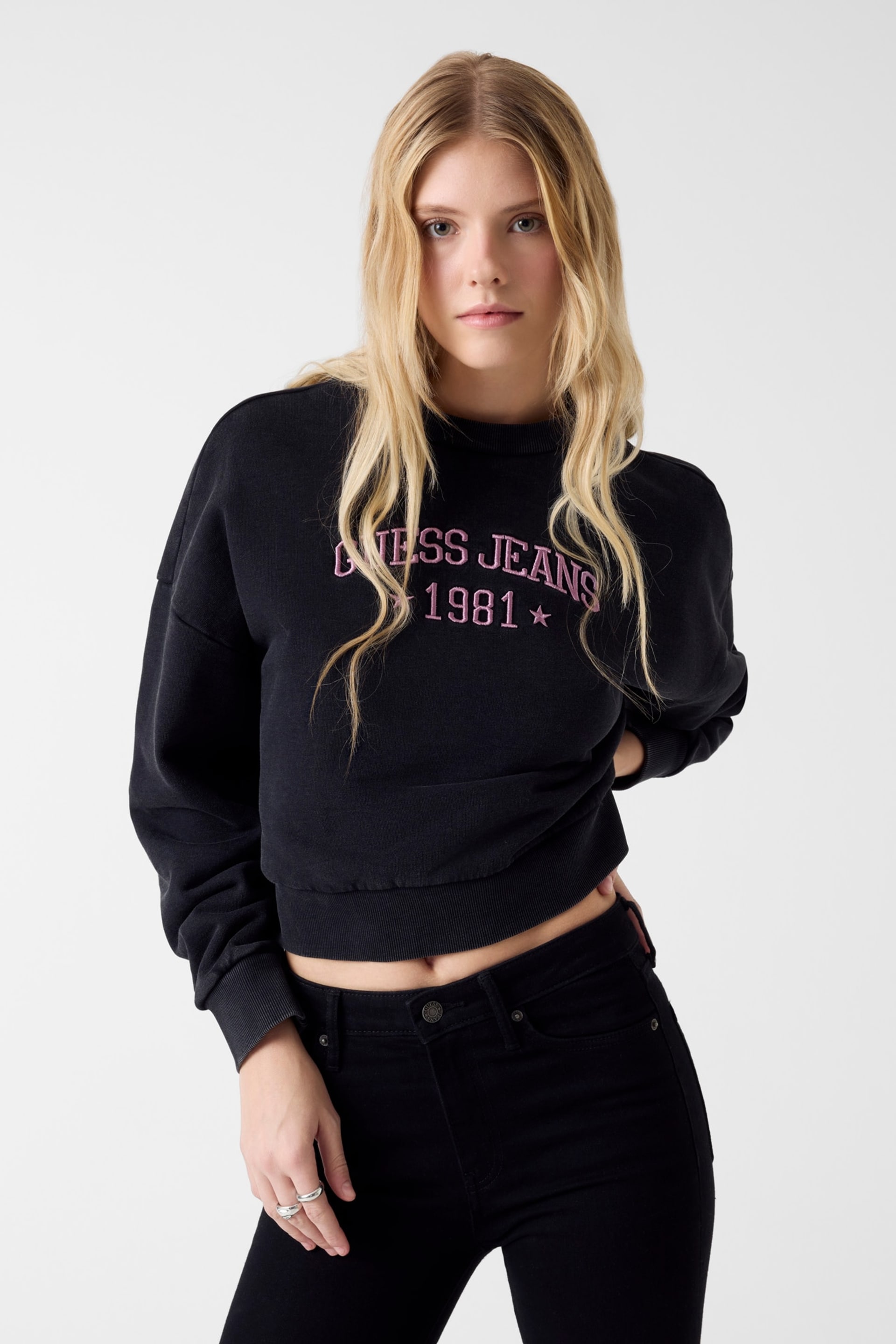 Sweat Preto Carbono - Guess Jeans  1