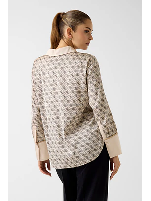 Camisa ALEXANDRA Logo Bege - Guess 