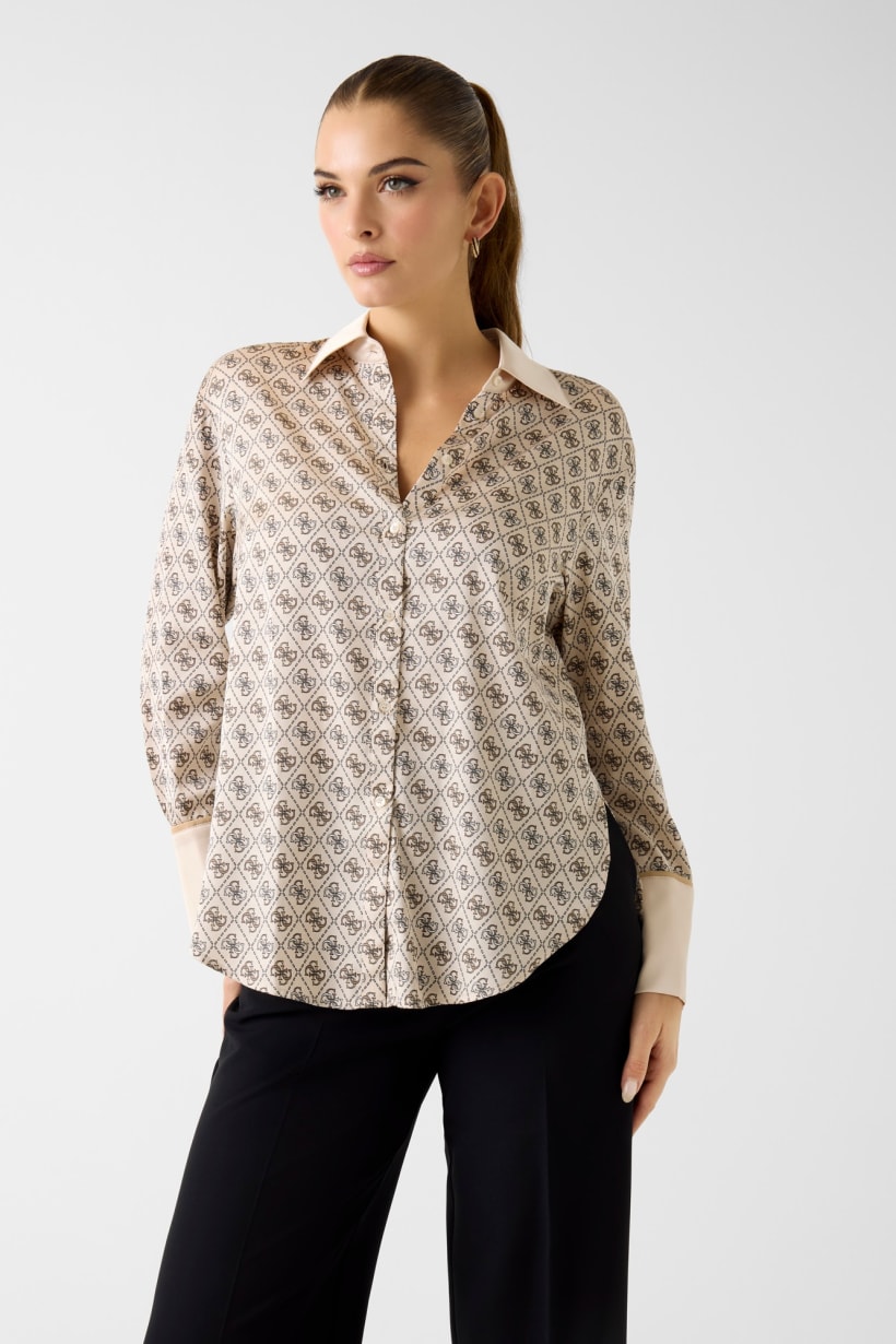 Camisa ALEXANDRA Logo Bege - Guess  1