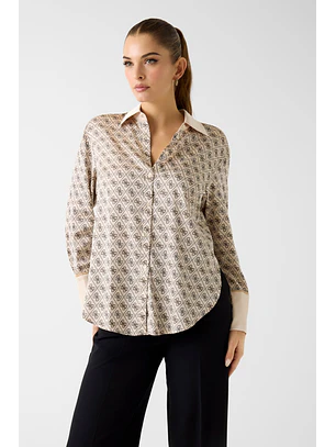 Camisa ALEXANDRA Logo Bege - Guess 
