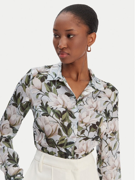 Camisa CLOUIS Estampa Magnolia Azul - Guess  3