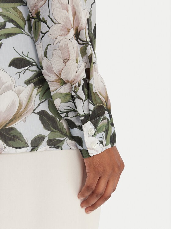 Camisa CLOUIS Estampa Magnolia Azul - Guess  4