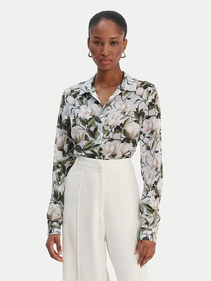 Camisa CLOUIS Estampa Magnolia Azul - Guess 