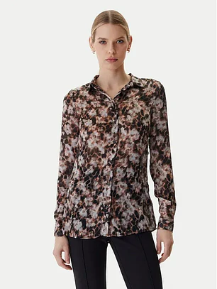 Camisa CLOUIS Estampa Safari Bloom Castanho - Guess  
