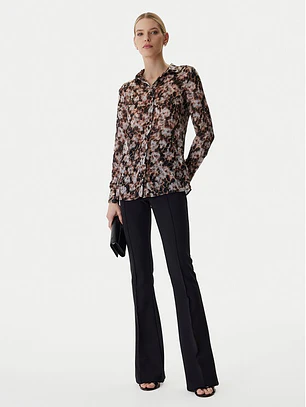 Camisa CLOUIS Estampa Safari Bloom Castanho - Guess  