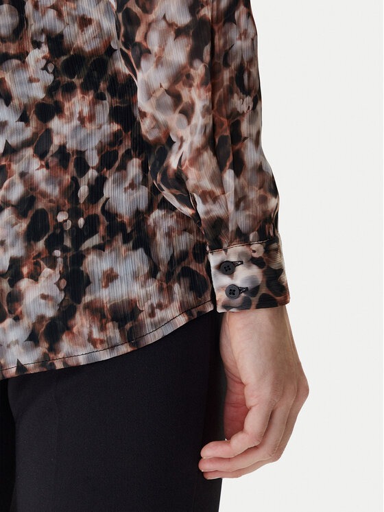Camisa CLOUIS Estampa Safari Bloom Castanho - Guess   4