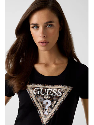 T-shirt LEO Triângulo Preto - Guess 