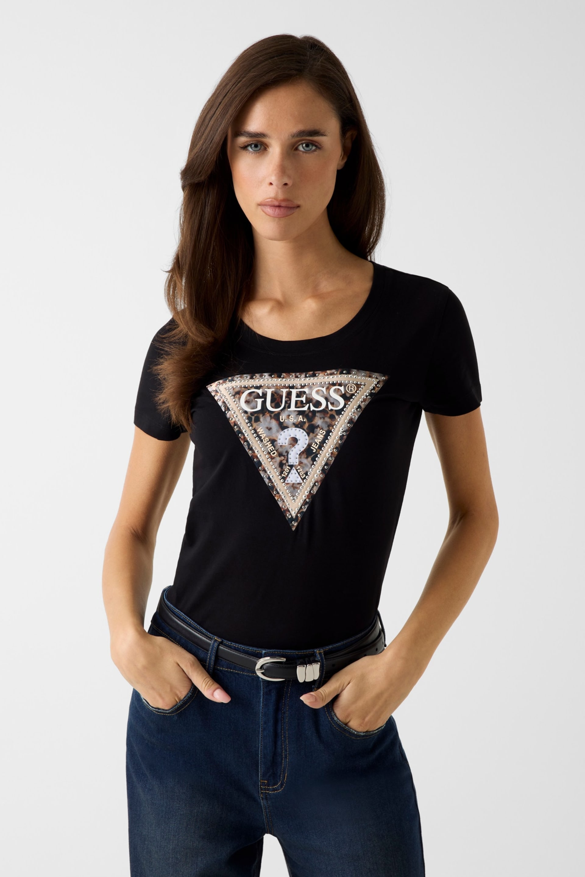 T-shirt LEO Triângulo Preto - Guess  1