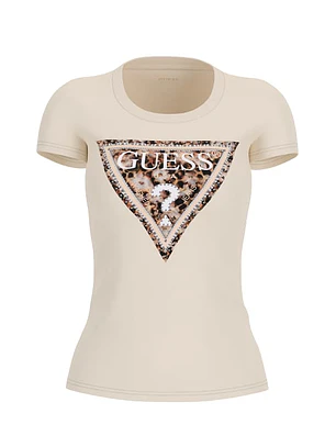 T-shirt LEO Triângulo Creme - Guess 