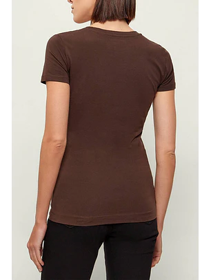 T-shirt LEO Triângulo Castanho - Guess  