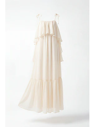 Vestido MISTRAL Comprido Branco - SAHOCO