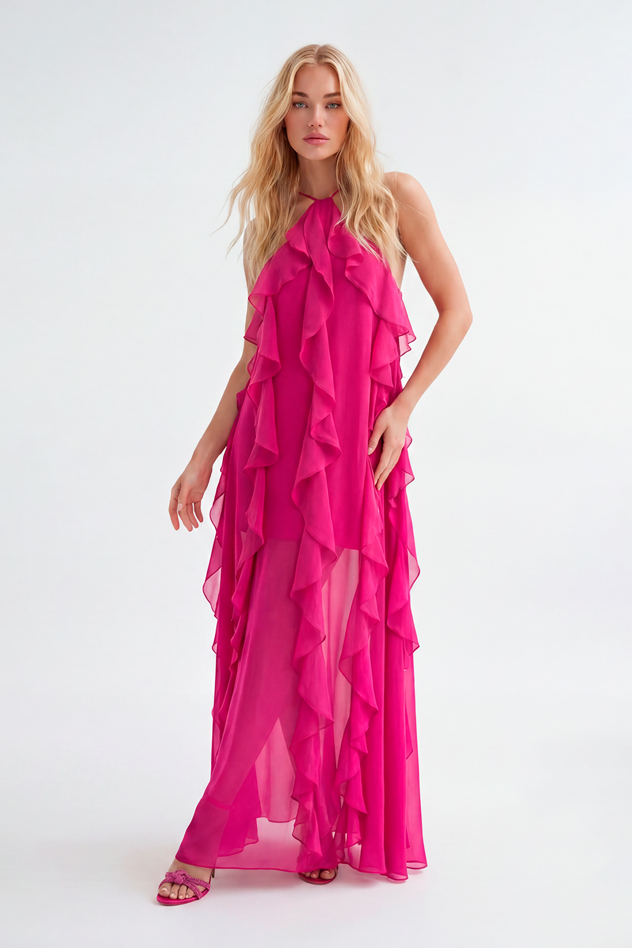 Vestido Comprido SIROCO Rosa - SAHOCO 1