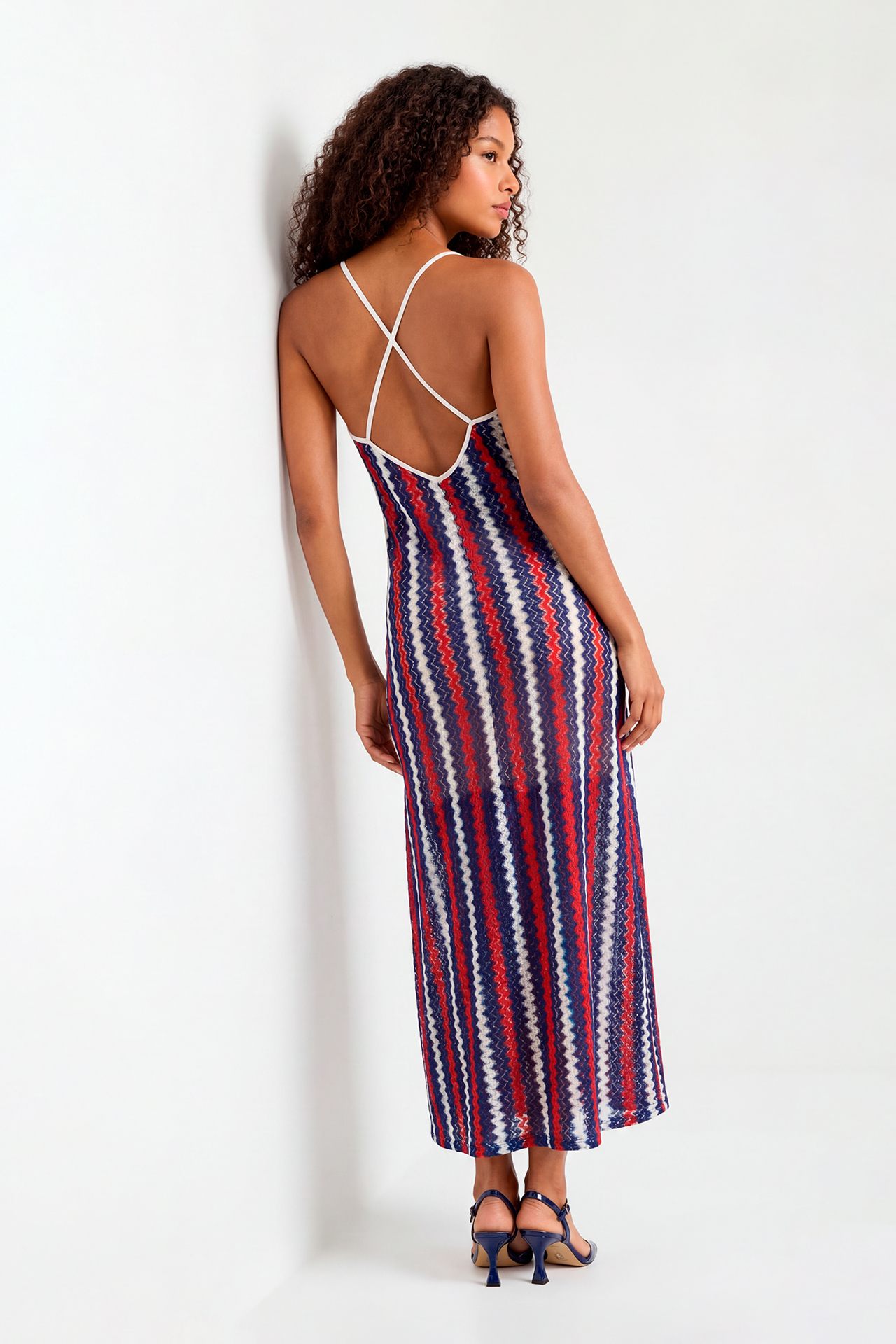 Vestido WAVE Azul Vermelho e Branco - SAHOCO 2