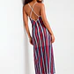 Vestido WAVE Azul Vermelho e Branco - SAHOCO - Thumbnail 2