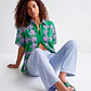 Camisa  com Flores EDEN Verde -  SAHOCO  - miniatura 3