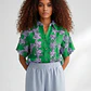 Camisa  com Flores EDEN Verde -  SAHOCO  - miniatura 2