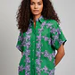 Camisa  com Flores EDEN Verde -  SAHOCO  - miniatura 1