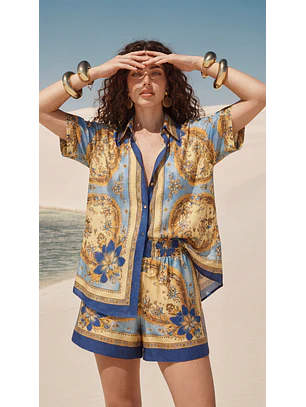 Camisa AZURE Estampados Azul - SAHOCO 