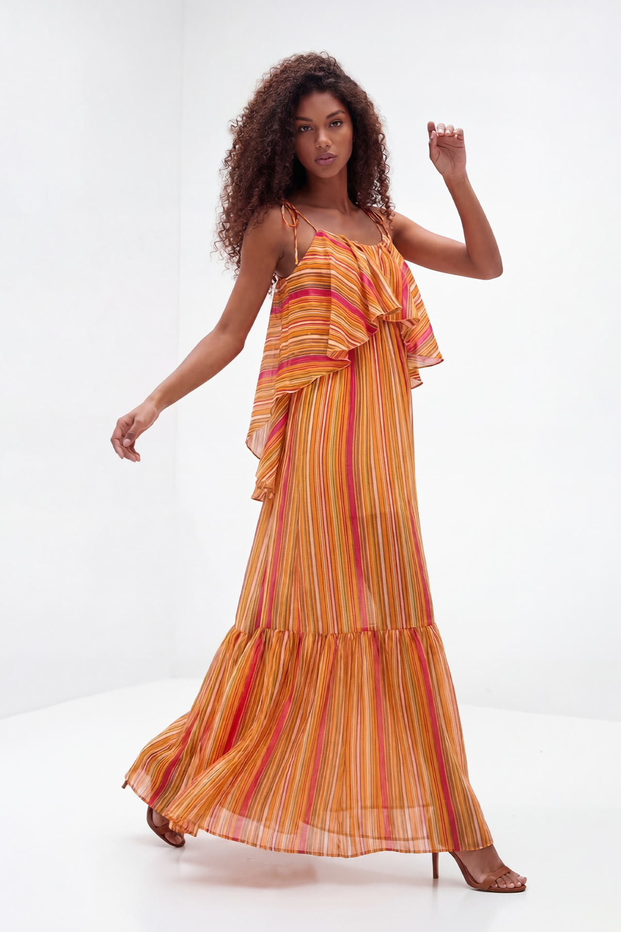 Vestido MISTRAL Comprido Laranja - SAHOCO 1