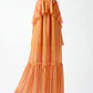 Vestido MISTRAL Comprido Laranja - SAHOCO - Thumbnail 3