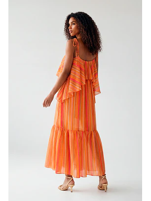 Vestido MISTRAL Comprido Laranja - SAHOCO