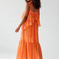 Vestido MISTRAL Comprido Laranja - SAHOCO - Thumbnail 2