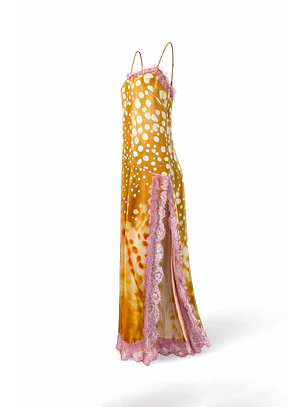 Vestido Monsoon Comprido Bambi Amarelo - SAHOCO - COPIE