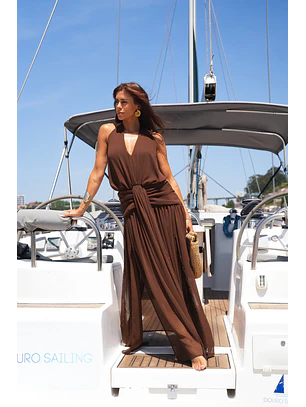 Vestido Comprido Castanho - SAHOCO 