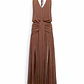 Vestido Comprido Castanho - SAHOCO  - Thumbnail 4