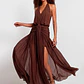 Vestido Comprido Castanho - SAHOCO  - Thumbnail 1