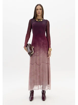 Vestido Comprido WINE STAIN Bordeaux - Lança Perfume