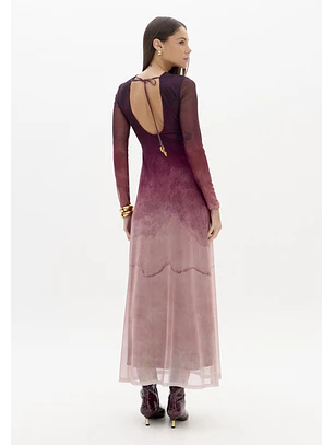 Vestido Comprido WINE STAIN Bordeaux - Lança Perfume
