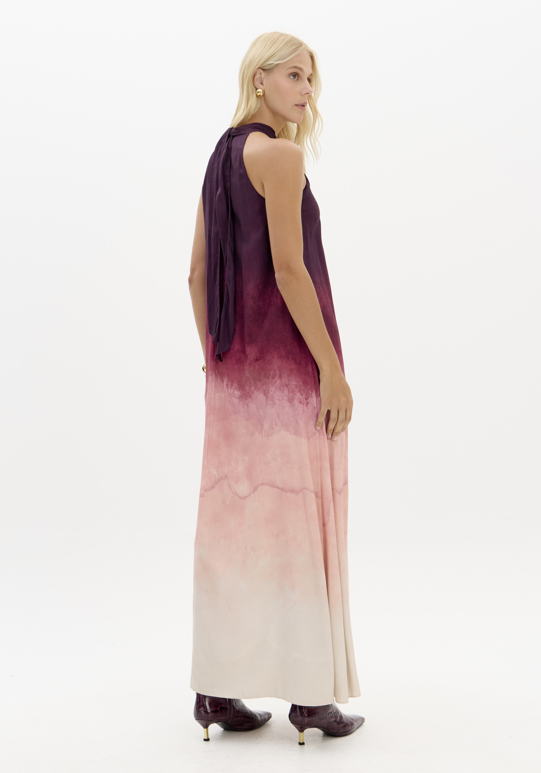 Vestido Comprido WINE STAIN Bordeaux - Lança Perfume  2